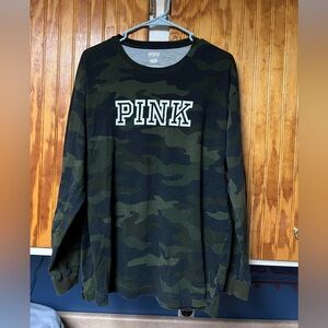 Womens PINK long sleeved top size L